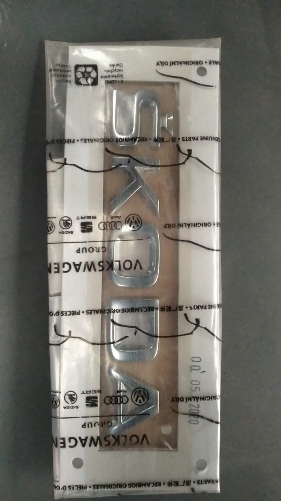 2013-2020 Skoda   Bagaj Yazı