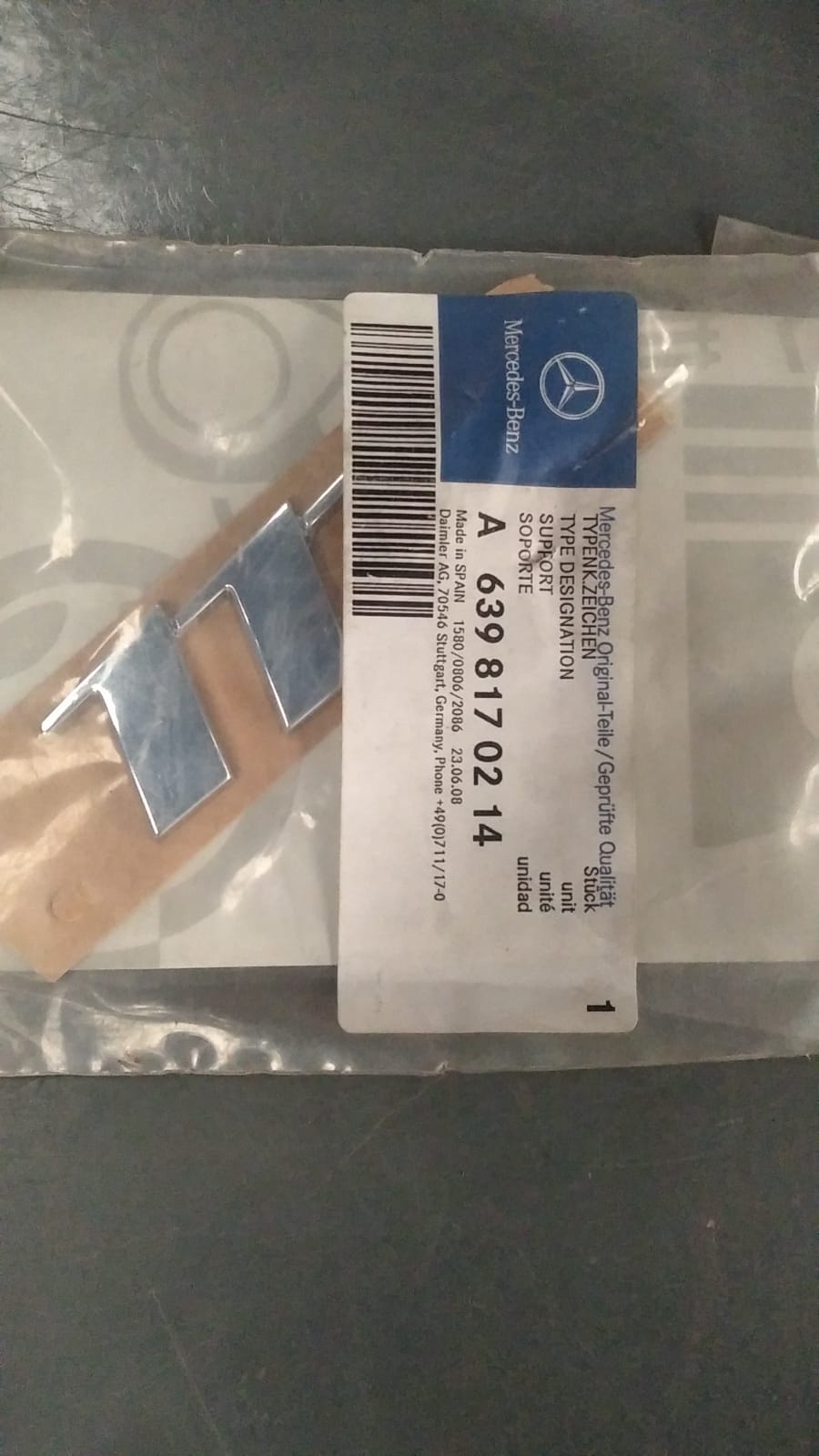 MERCEDES W639 111 BAGAJ YAZISI